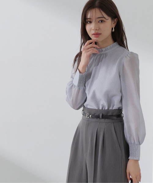 PROPORTION BODY DRESSING（プロポーションボディドレッシング）の「ストライプスタンドブラウス / 1214110103（シャツ/ブラウス・レディース・ホワイト系その他/ピンク/ブルー・SMALL/MEDIUM）」の19枚目の写真