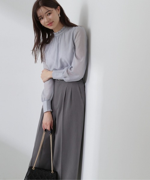 PROPORTION BODY DRESSING（プロポーションボディドレッシング）の「ストライプスタンドブラウス / 1214110103（シャツ/ブラウス・レディース・ホワイト系その他/ピンク/ブルー・SMALL/MEDIUM）」の20枚目の写真