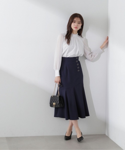 PROPORTION BODY DRESSING（プロポーションボディドレッシング）の「ストライプスタンドブラウス / 1214110103（シャツ/ブラウス・レディース・ホワイト系その他/ピンク/ブルー・SMALL/MEDIUM）」の8枚目の写真