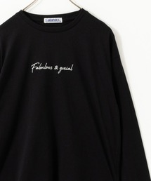 T-GRAPHICS フロント刺繍長袖Tシャツ ロンT
