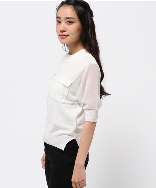 WEGO（ウィゴー）の「WEGO/ARMYポケットニット（ニット/セーター・レディース・カーキ/ホワイト・FREE）」の11枚目の写真