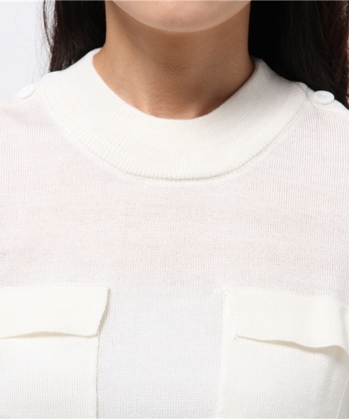 WEGO（ウィゴー）の「WEGO/ARMYポケットニット（ニット/セーター・レディース・カーキ/ホワイト・FREE）」の5枚目の写真