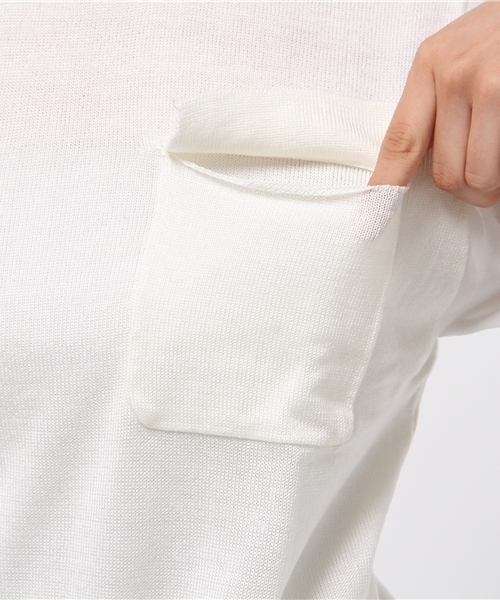 WEGO（ウィゴー）の「WEGO/ARMYポケットニット（ニット/セーター・レディース・カーキ/ホワイト・FREE）」の7枚目の写真