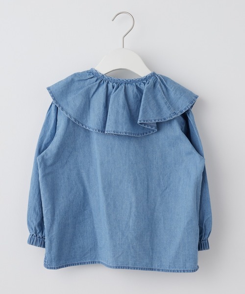 CIAOPANIC TYPY（チャオパニックティピー）の「【WEB限定】【KIDS】フリルカラーブラウス（シャツ/ブラウス・キッズ・サックスブルー/ネイビー・SMALL/MEDIUM/LARGE/X-LARGE/XX-LARGE）」の6枚目の写真