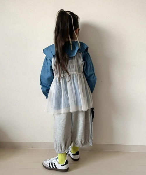 CIAOPANIC TYPY（チャオパニックティピー）の「【WEB限定】【KIDS】フリルカラーブラウス（シャツ/ブラウス・キッズ・サックスブルー/ネイビー・SMALL/MEDIUM/LARGE/X-LARGE/XX-LARGE）」の16枚目の写真