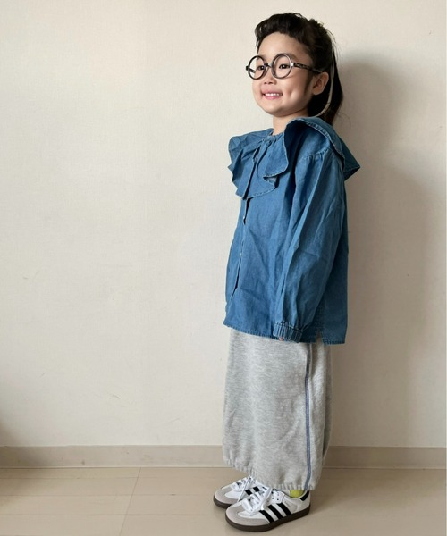 CIAOPANIC TYPY（チャオパニックティピー）の「【WEB限定】【KIDS】フリルカラーブラウス（シャツ/ブラウス・キッズ・サックスブルー/ネイビー・SMALL/MEDIUM/LARGE/X-LARGE/XX-LARGE）」の18枚目の写真