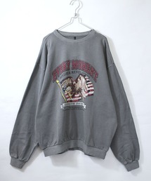 Starting Over | 裏毛 ピグメント加工 プリント クルーネック トレーナー/スウェット/プルオーバー/ユニセックス(スウェット)