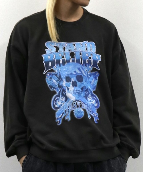 Starting Over（スターティングオーバー）の「裏毛 ピグメント加工 プリント クルーネック トレーナー/スウェット/プルオーバー（スウェット・メンズ・チャコールグレー/ブラック/ブラック系その他2/グレー系その他2/ブラック系その他/グレー系その他・M/L/XL）」の17枚目の写真