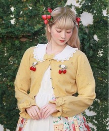 axes femme kawaii | 苺の編みぐるみニットカーデ(カーディガン/ボレロ)