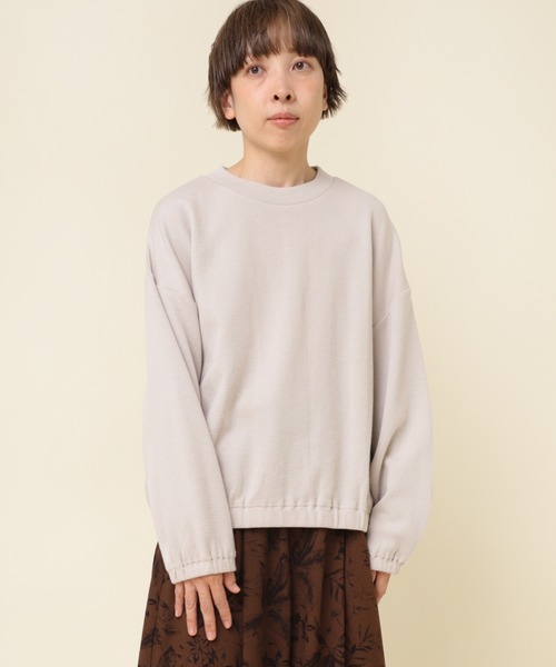 RNA-N(アールエヌエーエヌ)の「M2175 ダブルフェイスギャザープルオーバー(Tシャツ/カットソー・レディース・アッシュグレー/ブラック/パープル・MEDIUM)」の5枚目の写真