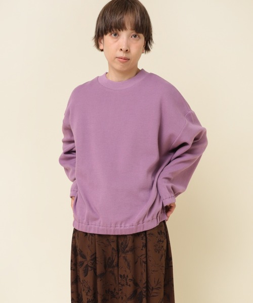RNA-N(アールエヌエーエヌ)の「M2175 ダブルフェイスギャザープルオーバー(Tシャツ/カットソー・レディース・アッシュグレー/ブラック/パープル・MEDIUM)」の4枚目の写真