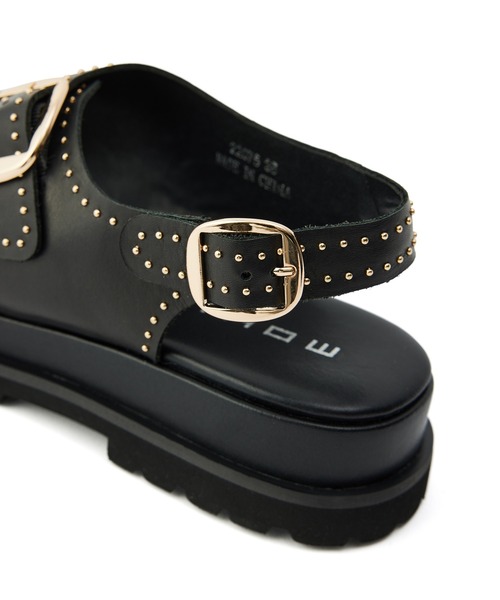 MOHI（モヒ）の「【MOHI（モヒ）】SETA/バックルスタッズサンダル（サンダル・レディース・ブラック・38/36/37）」の4枚目の写真