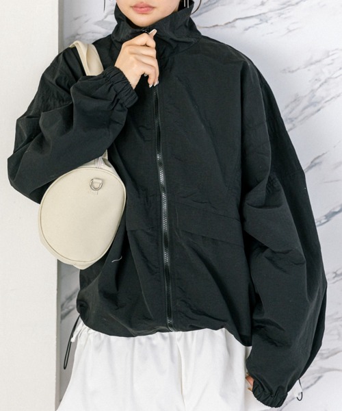 OLIVE des OLIVE(オリーブデオリーブ)の「配色トラックジャケット 1041070040(マウンテンパーカー・レディース・ベージュ/サックスブルー/ブラック/オフホワイト・FREE)」の20枚目の写真