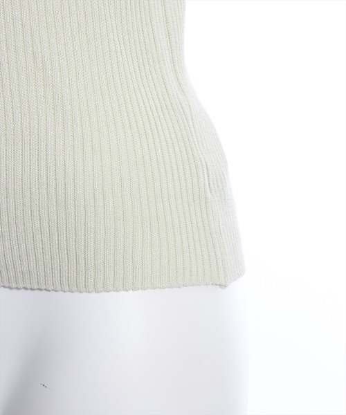 clear（クリア）の「肩開きビッグカラー長袖ニットトップス［ヘルシー 大人 フェミニン］≪再入荷≫（ニット/セーター・レディース・ミント/オフホワイト/ブラック/サックスブルー・F）」の13枚目の写真