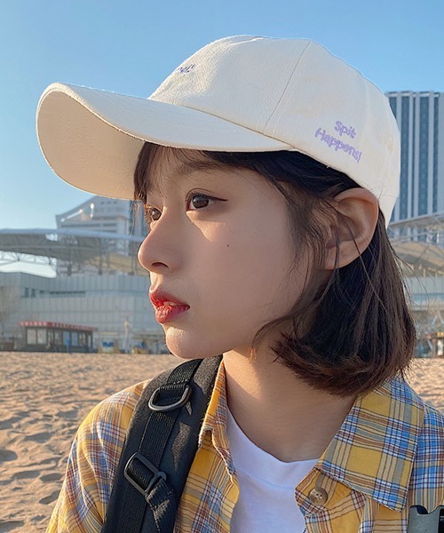 Miniministore（ミニミニストア）の「英字ロゴキャップ 刺しゅう 帽子 小顔（キャップ・レディース・ブラック/ベージュ/パープル/ホワイト/ピンク・FREE）」の14枚目の写真