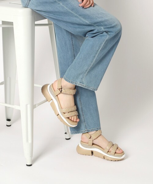 ESPERANZA(エスペランサ)の「ラインストーンスポサン(サンダル・レディース・ベージュ/ブラック・S/M/L/LL)」の9枚目の写真