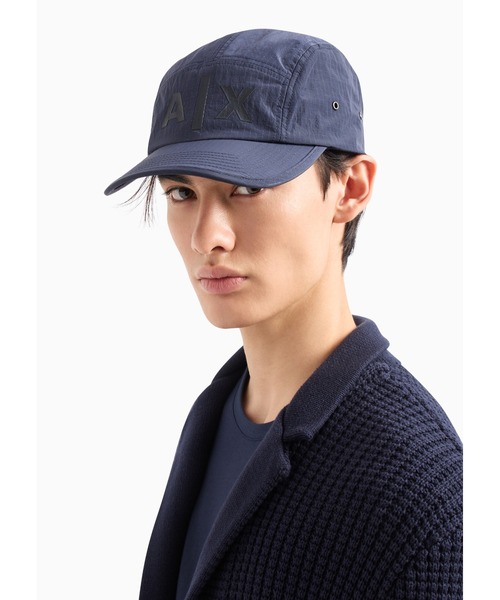 ARMANI EXCHANGE（アルマーニエクスチェンジ）の「【A|X アルマーニ エクスチェンジ】AXロゴ　ナイロンキャップ（キャップ・メンズ・ネイビー・FREE）」の3枚目の写真
