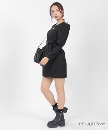 未使用　MARY QUANT マリークワント　ミニワンピース　ツイード　ラメ　M 82139661b_b_13_215.jpg