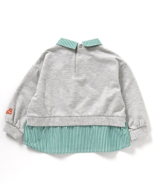 CONVERSE（コンバース）の「CONVERSE シャツレイヤードトップス（Tシャツ/カットソー・キッズ・アイボリー/グレー・80/90/100/110/120/130/140）」の13枚目の写真