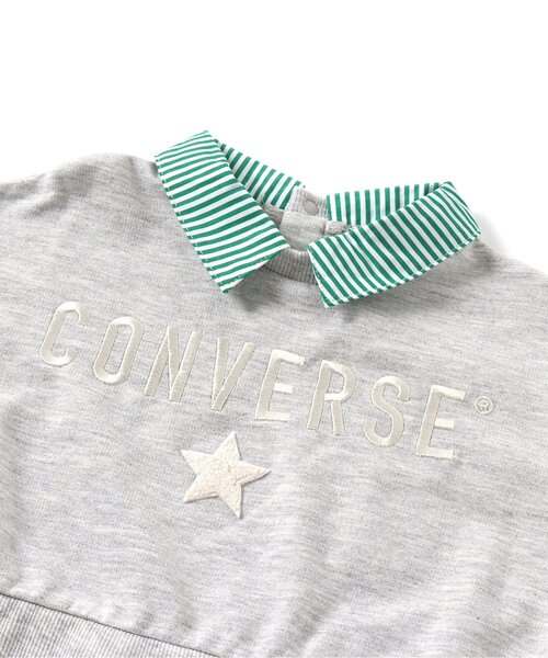 CONVERSE（コンバース）の「CONVERSE シャツレイヤードトップス（Tシャツ/カットソー・キッズ・アイボリー/グレー・80/90/100/110/120/130/140）」の15枚目の写真