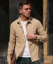 楊柳パナマカラーシャツ メンズ 7分袖 長袖 スリムフィットシャツ セットアップ 春服