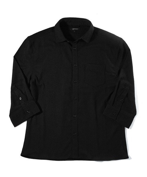 SOMEDIFF(サムディフ)の「楊柳パナマカラーシャツ メンズ 7分袖 長袖 スリムフィットシャツ セットアップ 春服(シャツ/ブラウス・メンズ・ブラック/グリーン/ベージュ/ブラック系その他/グリーン系その他/ベージュ系その他・M/XL/L)」の15枚目の写真