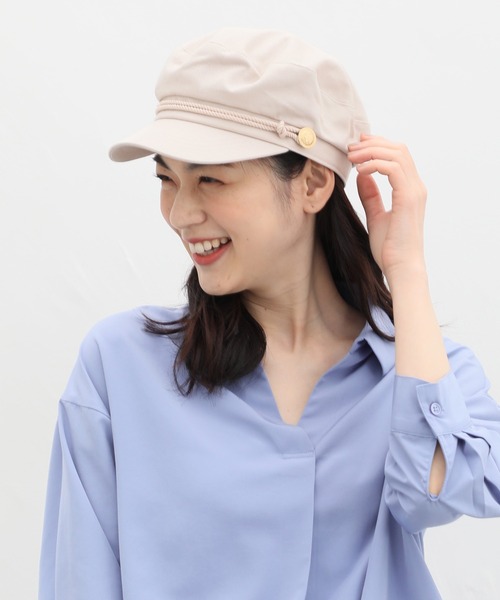 Honeys（ハニーズ）の「２ｗａｙマリン帽（キャスケット・レディース・ブラック系その他2/ブラック系その他/アイボリー/ベージュ・FREE）」の4枚目の写真