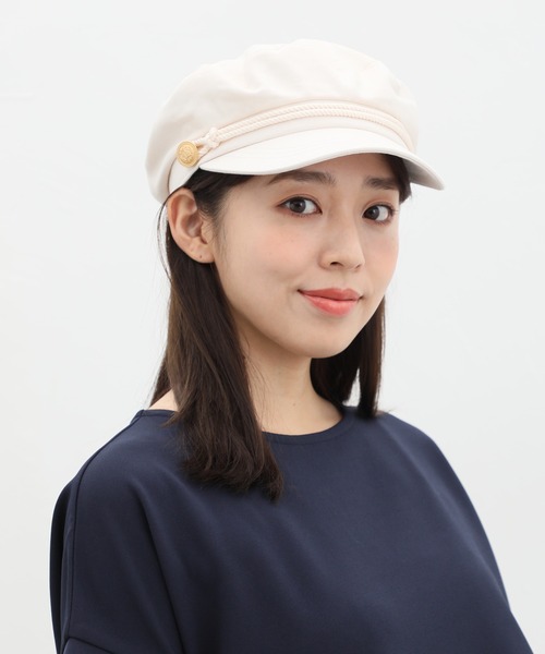 Honeys（ハニーズ）の「２ｗａｙマリン帽（キャスケット・レディース・ブラック系その他2/ブラック系その他/アイボリー/ベージュ・FREE）」の2枚目の写真