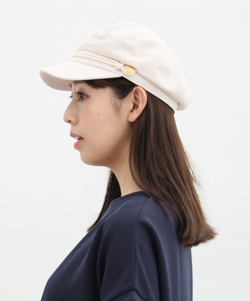 Honeys（ハニーズ）の「２ｗａｙマリン帽（キャスケット・レディース・ブラック系その他2/ブラック系その他/アイボリー/ベージュ・FREE）」の6枚目の写真