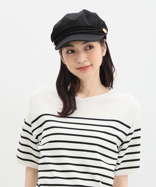 Honeys（ハニーズ）の「２ｗａｙマリン帽（キャスケット・レディース・ブラック系その他2/ブラック系その他/アイボリー/ベージュ・FREE）」の8枚目の写真