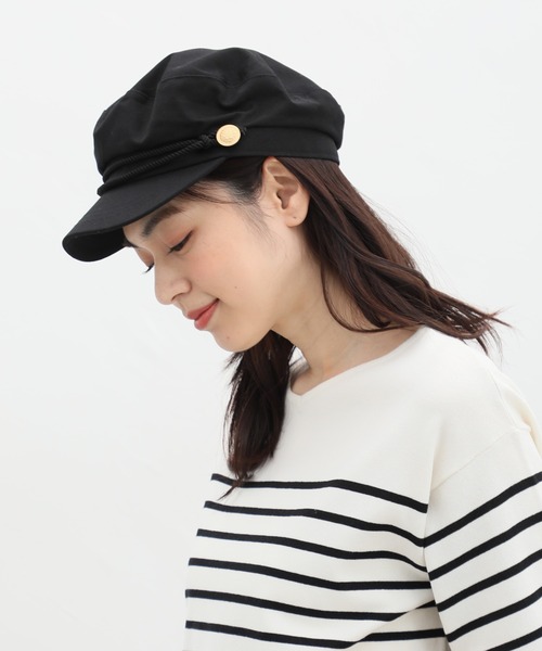 Honeys（ハニーズ）の「２ｗａｙマリン帽（キャスケット・レディース・ブラック系その他2/ブラック系その他/アイボリー/ベージュ・FREE）」の9枚目の写真