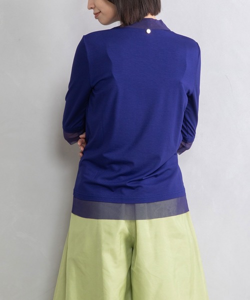 MARECHAL TERRE(マルシャルテル)の「チュールレイヤードプルオーバー(Tシャツ/カットソー・レディース・ホワイト/ライトグレー/ブラック/ブルー × パープル・MEDIUM)」の7枚目の写真