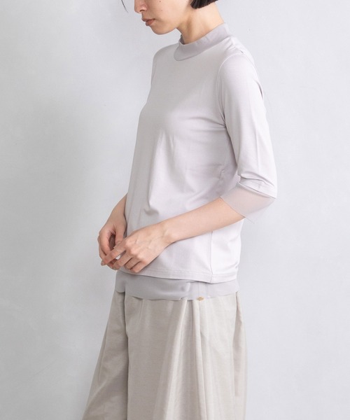 MARECHAL TERRE(マルシャルテル)の「チュールレイヤードプルオーバー(Tシャツ/カットソー・レディース・ホワイト/ライトグレー/ブラック/ブルー × パープル・MEDIUM)」の9枚目の写真
