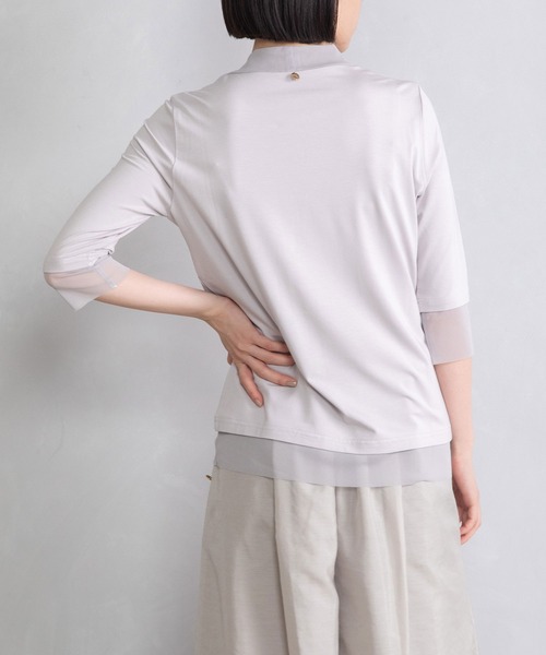 MARECHAL TERRE(マルシャルテル)の「チュールレイヤードプルオーバー(Tシャツ/カットソー・レディース・ホワイト/ライトグレー/ブラック/ブルー × パープル・MEDIUM)」の10枚目の写真