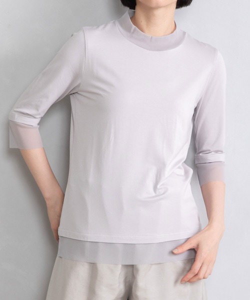 MARECHAL TERRE(マルシャルテル)の「チュールレイヤードプルオーバー(Tシャツ/カットソー・レディース・ホワイト/ライトグレー/ブラック/ブルー × パープル・MEDIUM)」の12枚目の写真
