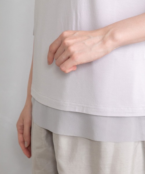 MARECHAL TERRE(マルシャルテル)の「チュールレイヤードプルオーバー(Tシャツ/カットソー・レディース・ホワイト/ライトグレー/ブラック/ブルー × パープル・MEDIUM)」の15枚目の写真