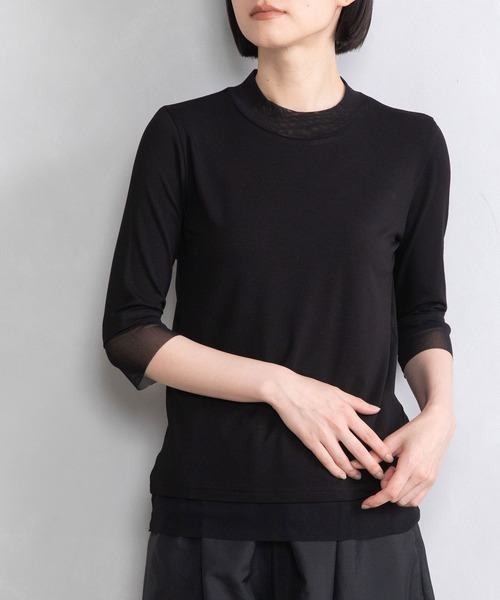 MARECHAL TERRE(マルシャルテル)の「チュールレイヤードプルオーバー(Tシャツ/カットソー・レディース・ホワイト/ライトグレー/ブラック/ブルー × パープル・MEDIUM)」の17枚目の写真