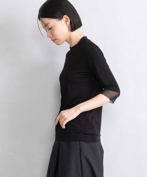 MARECHAL TERRE(マルシャルテル)の「チュールレイヤードプルオーバー(Tシャツ/カットソー・レディース・ホワイト/ライトグレー/ブラック/ブルー × パープル・MEDIUM)」の18枚目の写真
