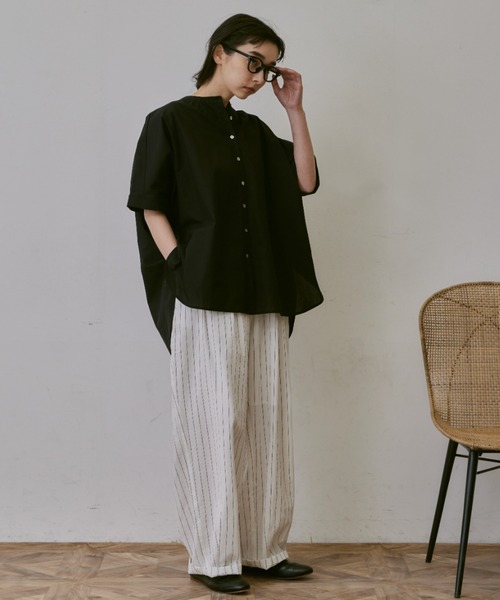 Libra Cue(リブラ キュー)の「ストライプサーカスコットンパンツ(スラックス・レディース・ストライプ・FREE/2)」の7枚目の写真