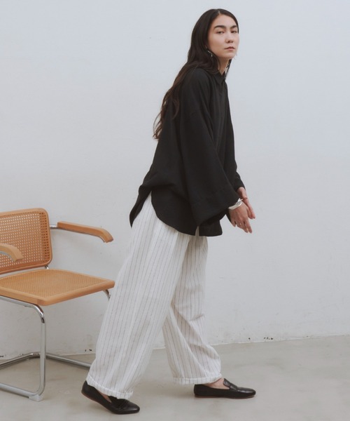 Libra Cue(リブラ キュー)の「ストライプサーカスコットンパンツ(スラックス・レディース・ストライプ・FREE/2)」の19枚目の写真