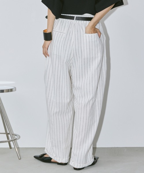 Libra Cue(リブラ キュー)の「ストライプサーカスコットンパンツ(スラックス・レディース・ストライプ・FREE/2)」の21枚目の写真