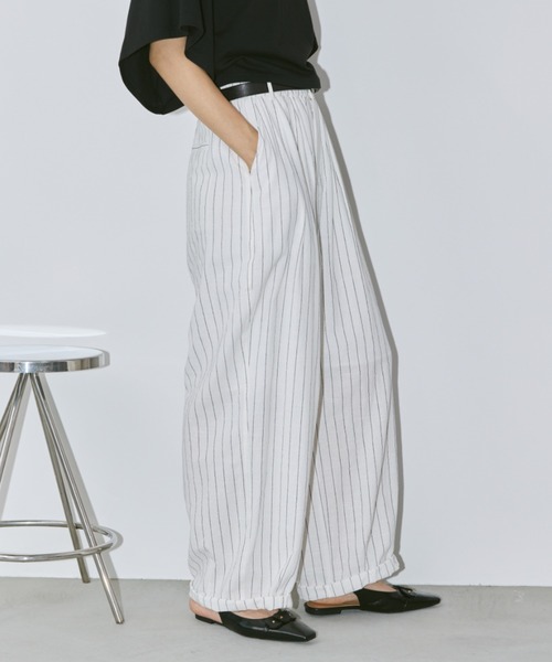 Libra Cue(リブラ キュー)の「ストライプサーカスコットンパンツ(スラックス・レディース・ストライプ・FREE/2)」の20枚目の写真