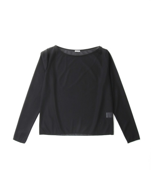【セール】tricot organdy sheer long tee(トリコットオーガンジーシアーロングTシャツ)（Tシャツ/カットソー）｜DRESSLAVE（ドレスレイブ）
