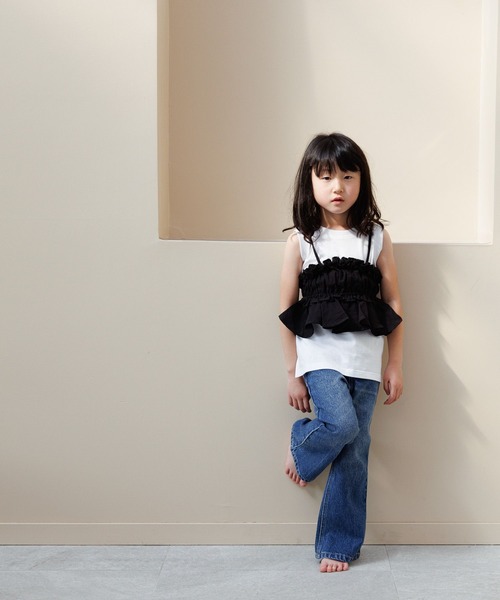 LOWRYS FARM（ローリーズファーム）の「ＩＮＤＩＡＩＳ２ＷＡＹキャミソール　112147（キャミソール・キッズ・ホワイト/ブラック・120cm/110cm/150cm/140cm/130cm）」の10枚目の写真