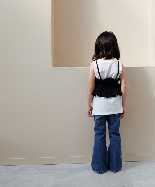 LOWRYS FARM（ローリーズファーム）の「ＩＮＤＩＡＩＳ２ＷＡＹキャミソール　112147（キャミソール・キッズ・ホワイト/ブラック・120cm/110cm/150cm/140cm/130cm）」の12枚目の写真