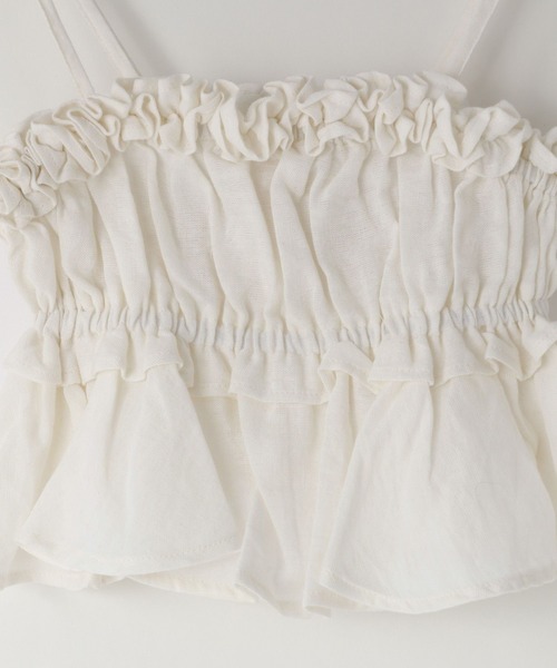 LOWRYS FARM（ローリーズファーム）の「ＩＮＤＩＡＩＳ２ＷＡＹキャミソール　112147（キャミソール・キッズ・ホワイト/ブラック・120cm/110cm/150cm/140cm/130cm）」の3枚目の写真