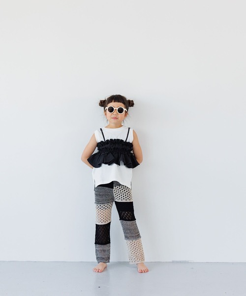 LOWRYS FARM（ローリーズファーム）の「ＩＮＤＩＡＩＳ２ＷＡＹキャミソール　112147（キャミソール・キッズ・ホワイト/ブラック・120cm/110cm/150cm/140cm/130cm）」の16枚目の写真