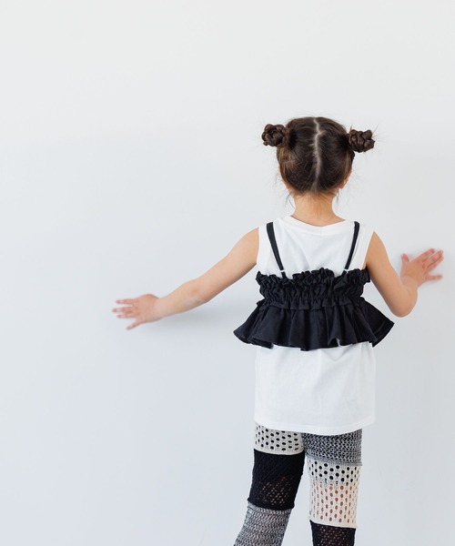 LOWRYS FARM（ローリーズファーム）の「ＩＮＤＩＡＩＳ２ＷＡＹキャミソール　112147（キャミソール・キッズ・ホワイト/ブラック・120cm/110cm/150cm/140cm/130cm）」の20枚目の写真