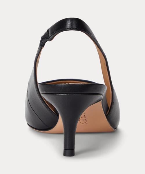 ラルフローレンパンプス美品Lolah バーニッシュド レザー バックストラップ Lolah バーニッシュド レザー バックストラップ パンプス（パンプス