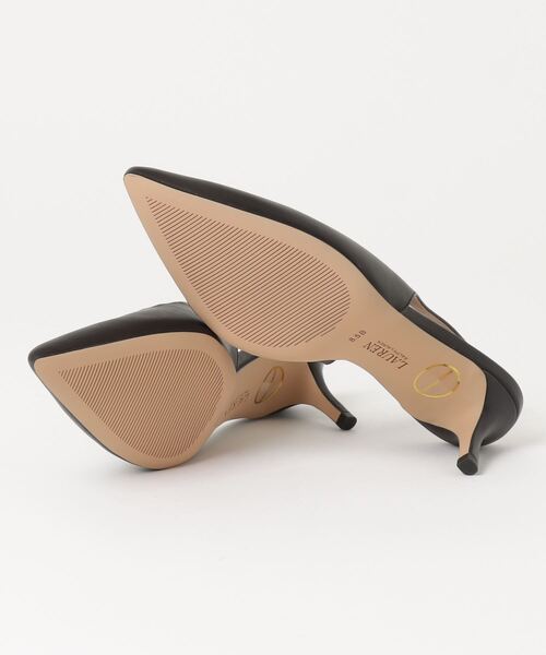 Lolah バーニッシュド レザー バックストラップ パンプス